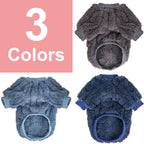 Soft fleece interior lining of winter dog coat for small breeds