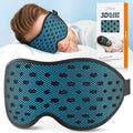 LitBear 3D breathable blue sleep mask front view for light blocking