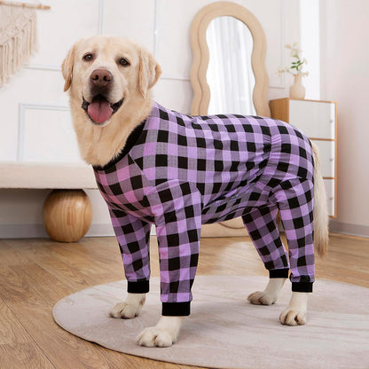 Yeapeeto full zipper pet recovery garment showing customizable male dog urination seam