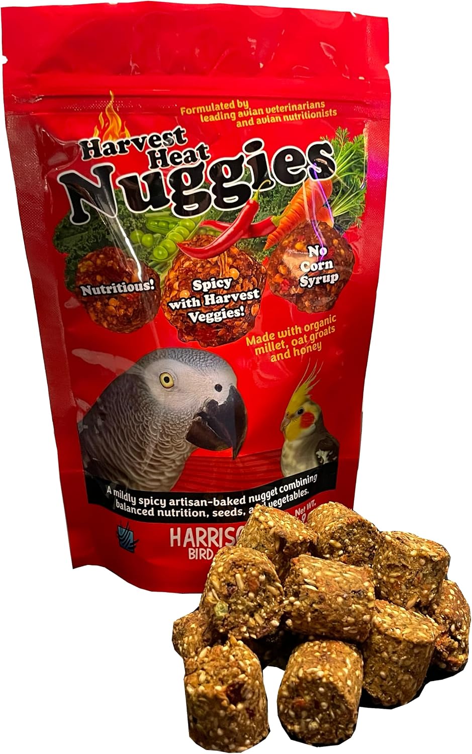 Nutritious bird treat nuggets for foraging