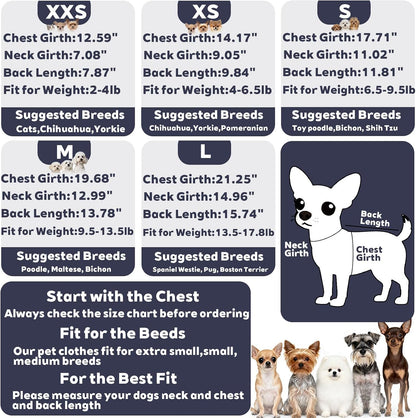 Dinkinty dog winter jacket outfit demonstrating flexible fit and stretchy belly design.
