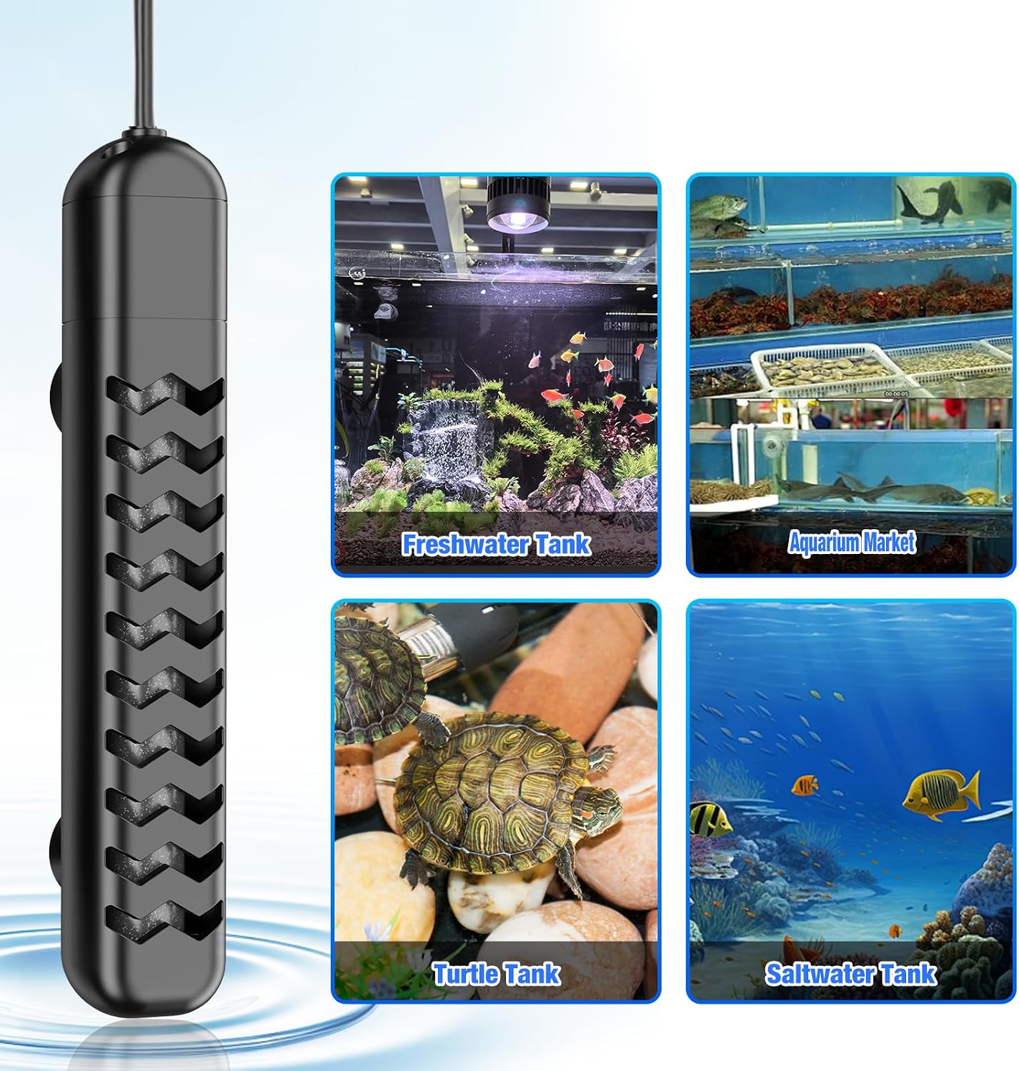 Hanleshuka aquarium heater packaging and contents