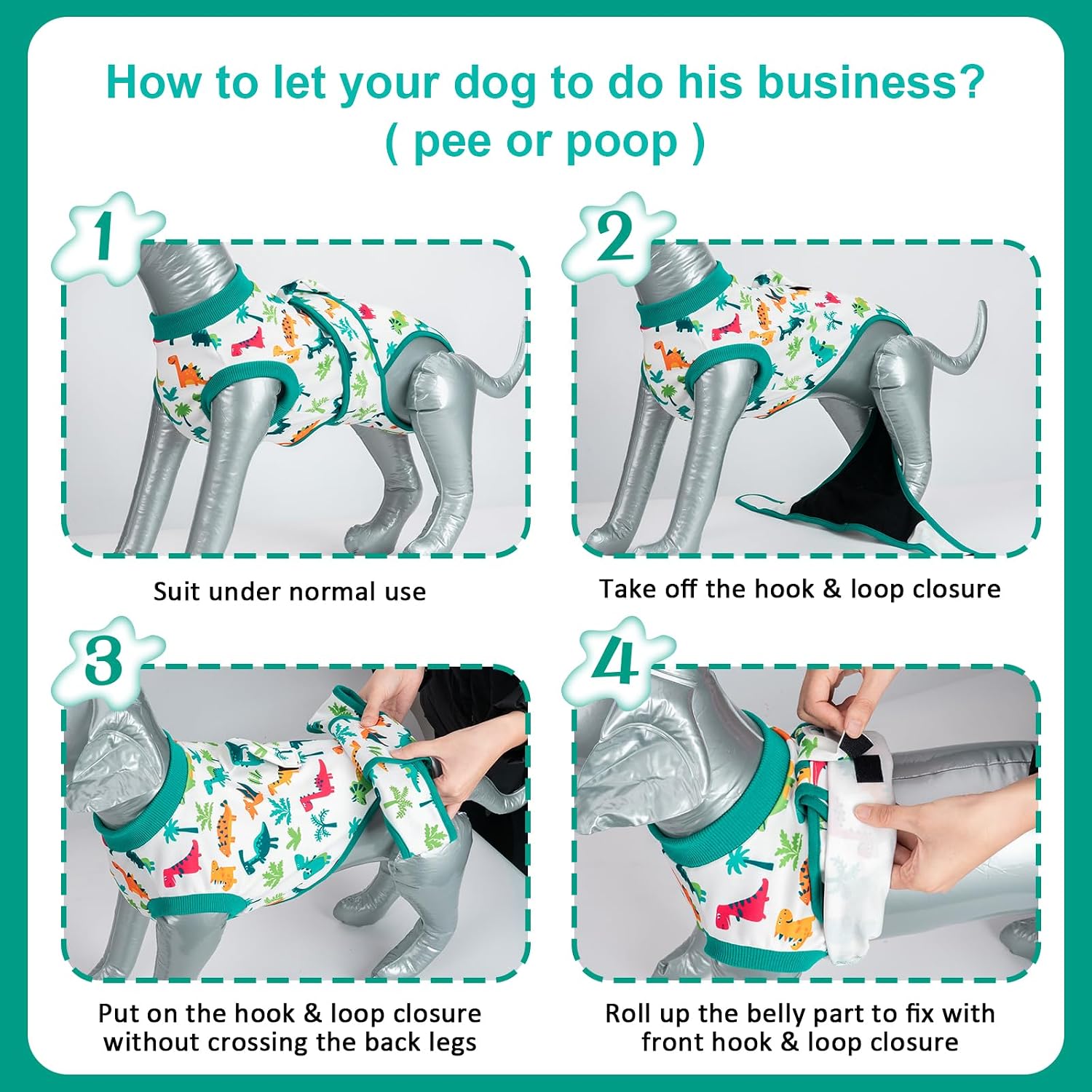 V.PET.B.R breathable cone alternative suit protecting a dog's abdominal surgical stitches
