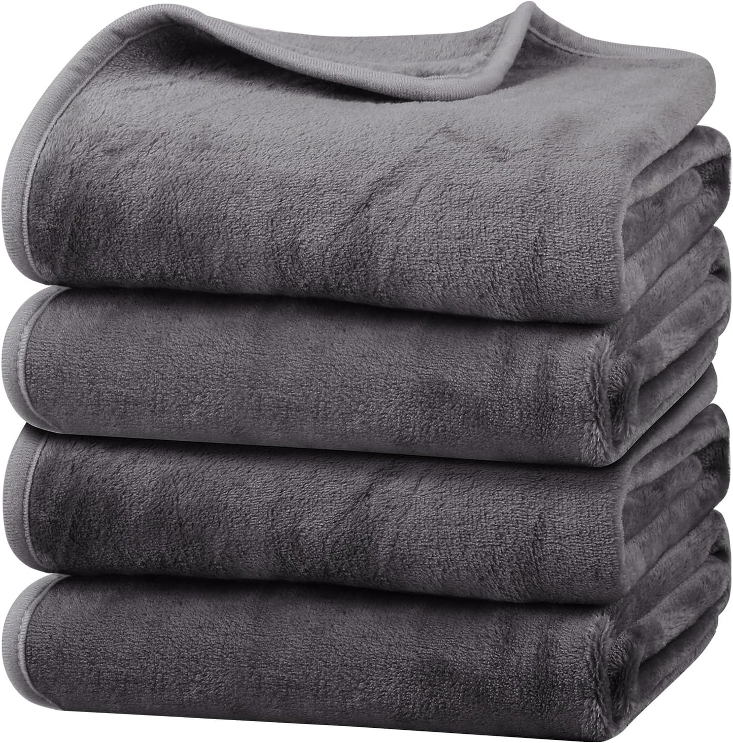 Onarway Dog Blanket Washable for Puppy: 4 Packs Dog Blankets 40"x28" - Fluffy Soft Small Throw for Cat Puppy Kitten Dogs - Fleece Pet Blankets for Bed Sofa Car and Indoor - Grey and Khaki - Image 12