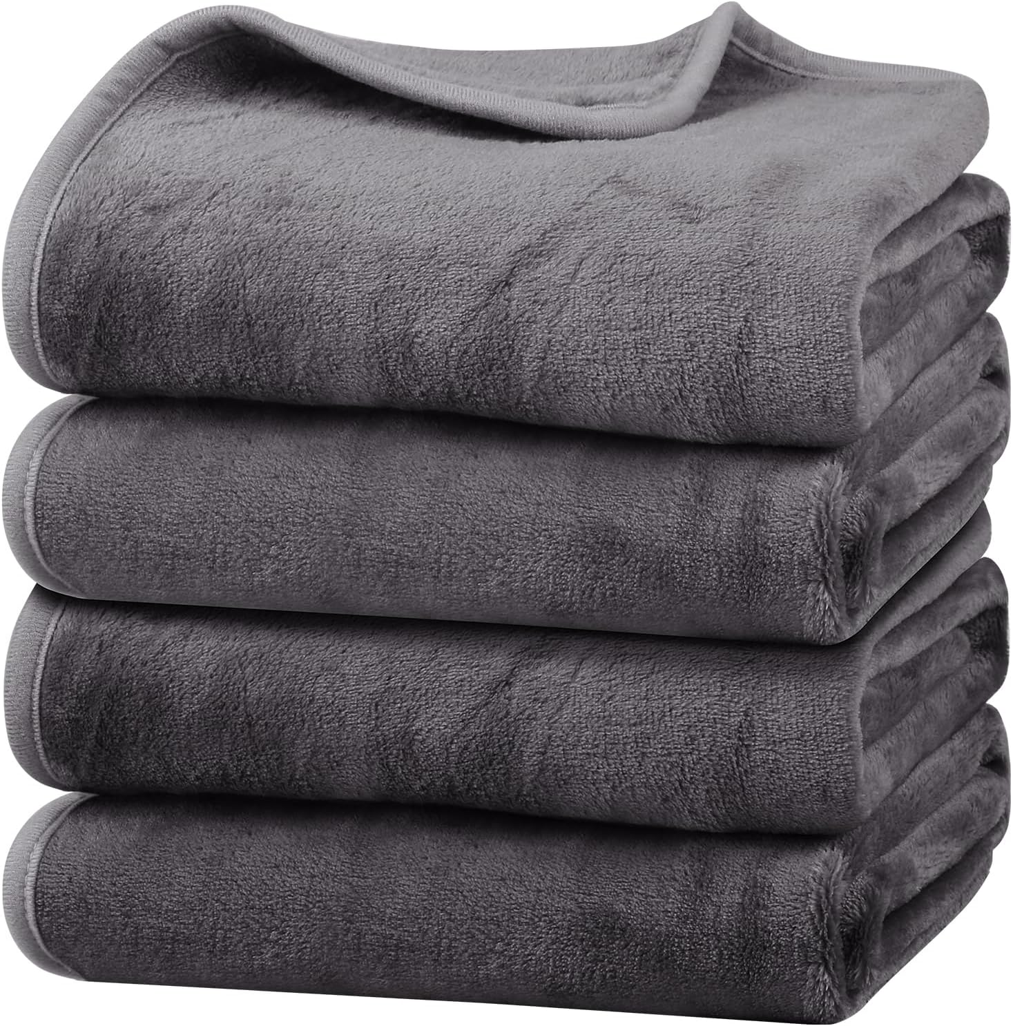 Onarway Dog Blanket Washable for Puppy: 4 Packs Dog Blankets 40"x28" - Fluffy Soft Small Throw for Cat Puppy Kitten Dogs - Fleece Pet Blankets for Bed Sofa Car and Indoor - Grey and Khaki - Image 12