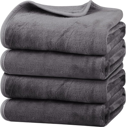 Onarway Dog Blanket Washable for Puppy: 4 Packs Dog Blankets 40"x28" - Fluffy Soft Small Throw for Cat Puppy Kitten Dogs - Fleece Pet Blankets for Bed Sofa Car and Indoor - Grey and Khaki - Image 12