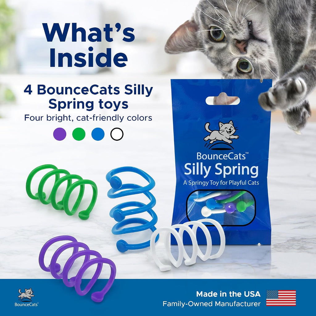 Cat Spring Toys Cats Can't Resist - Family Made in the USA, Set of 4 - Image 9