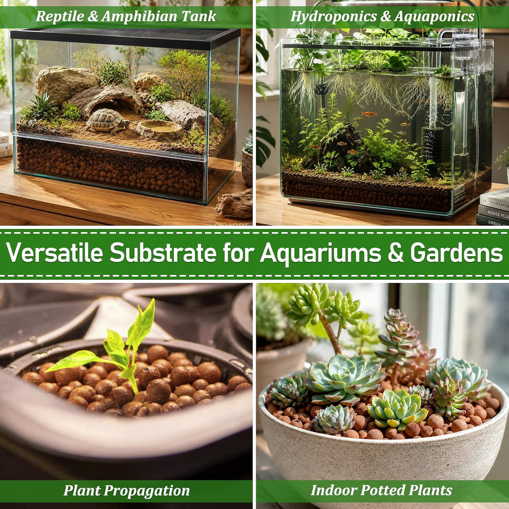 Riare clay balls used in amphibian tank vivarium environment