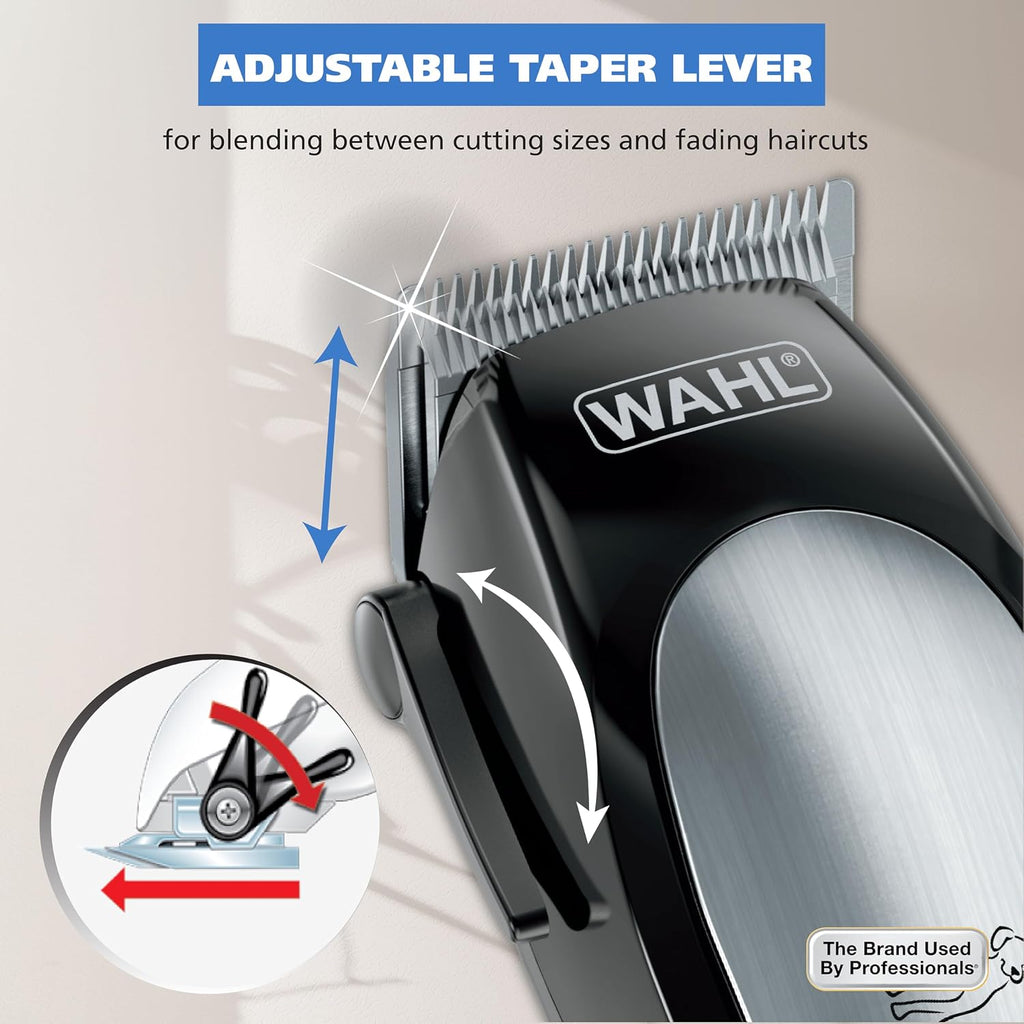 Professional cordless pet hair trimmer kit showing included scissors and finishing comb accessories.