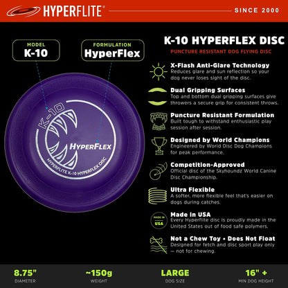 Side profile of Hyperflite dog flying disc showing edge thickness