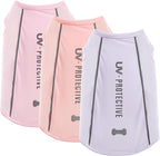 BAOBICUTE 3Pack Sunblock Dog Shirt front view showing UV protective fabric