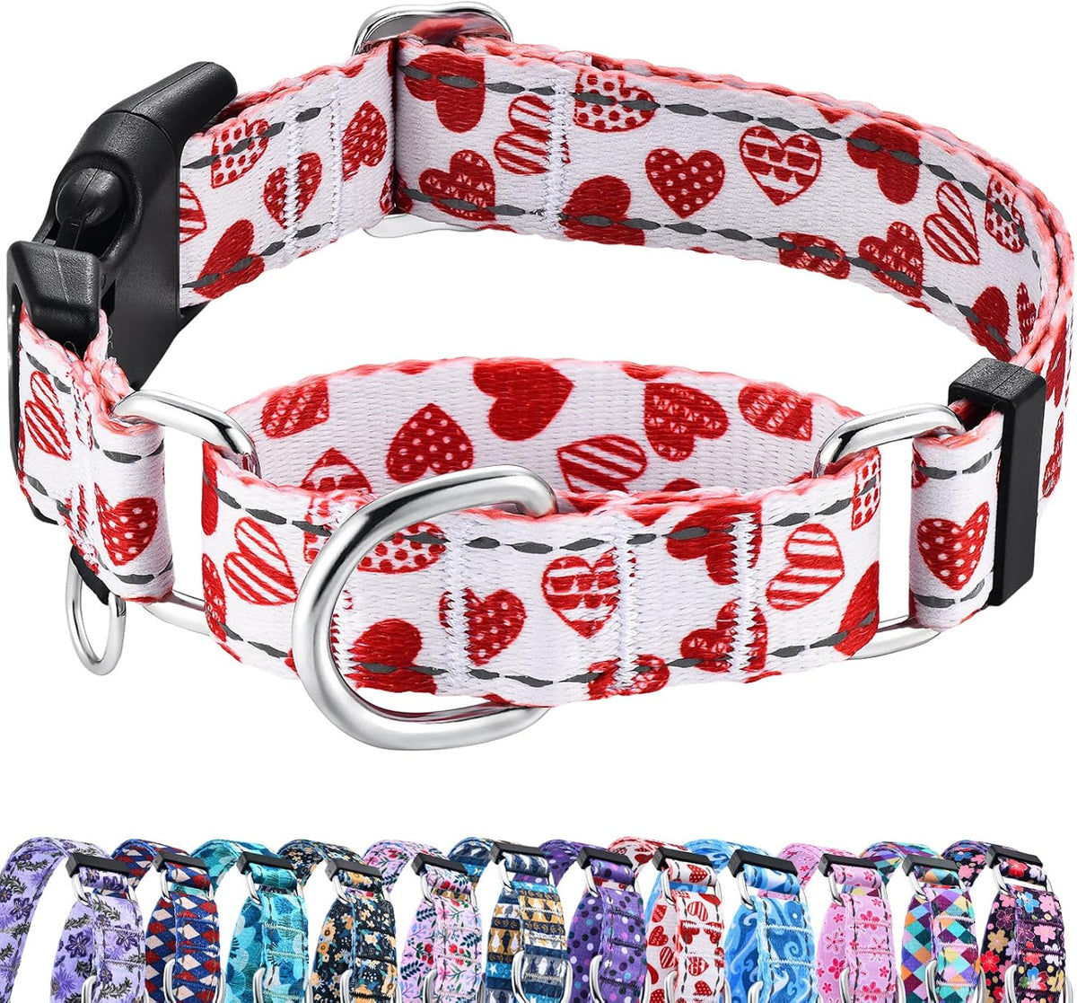 Reflective Martingale Collar for Dogs with Quick Release Buckle No Pull Training Dog Collars (Colorful Geometric, Medium) - Image 11