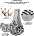CUBY small dog papoose bag highlighting the safety hook attachment