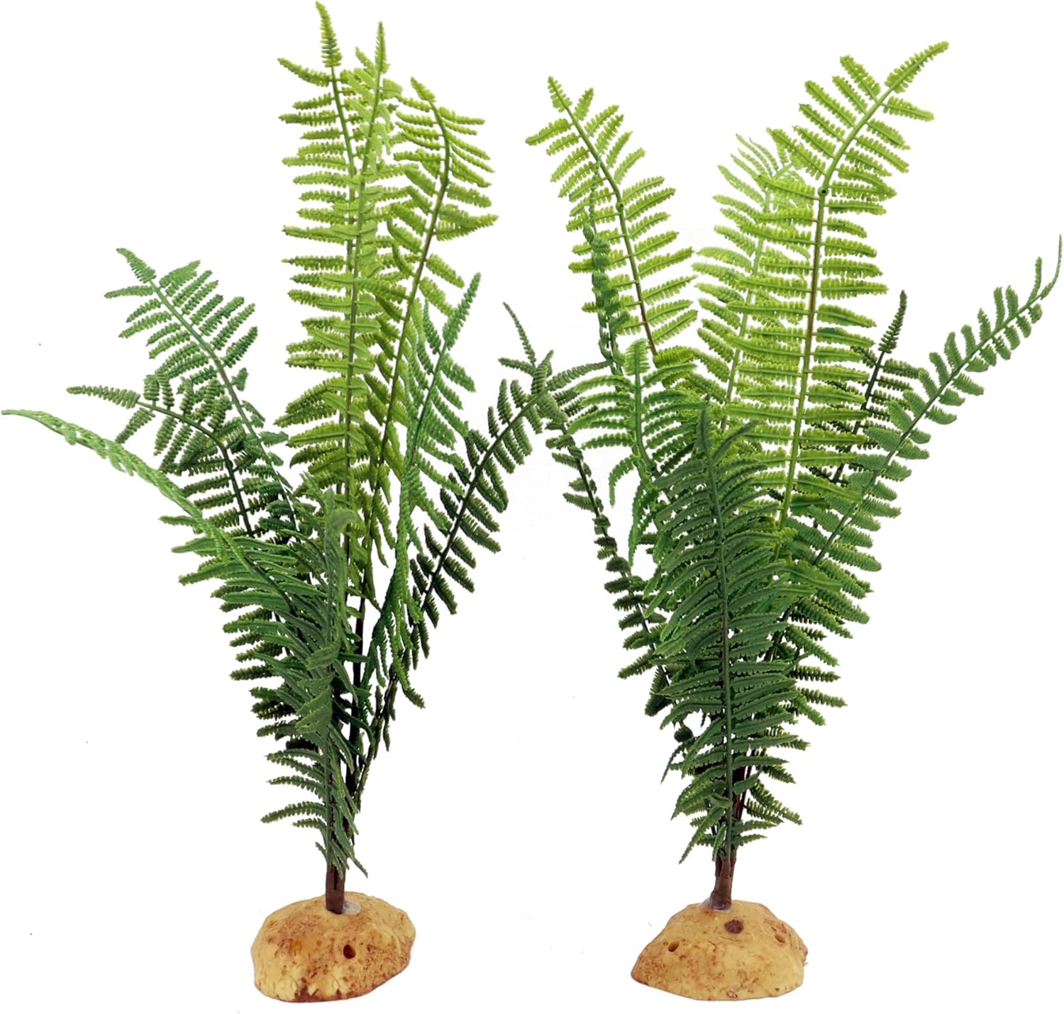 JIHAQUA fake fern plants for reptile terrarium front view