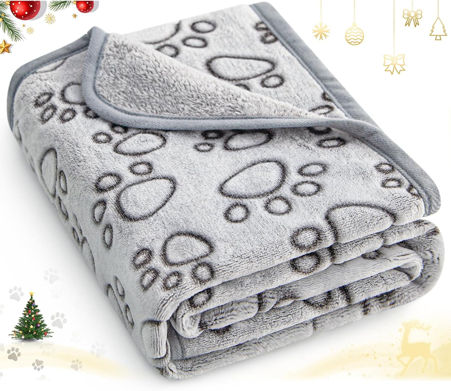 Stuffed(R) Premium Soft Dog Blanket Washable, 40"x32" Cat Blanket for Indoor Cats Large Medium Small Dog Puppy Essentials (Grey) - Image 9