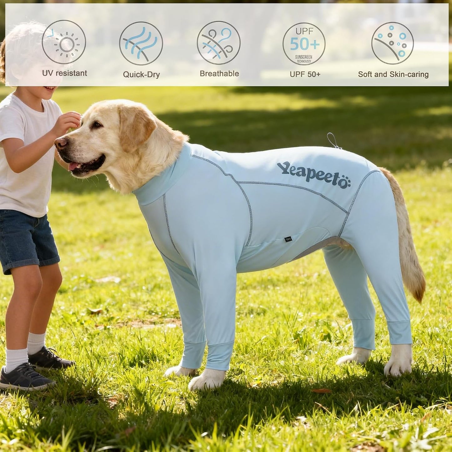 Detail of adjustable tail drawstring on pet suit