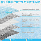 Top view of 16.5x26 inch rectangular cooling mat for dogs