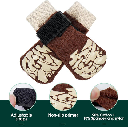 Close up of Kuoser dog sock adjustable strap mechanism