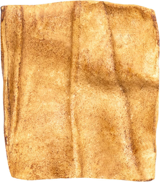 Pet Factory peanut butter flavored rawhide chips packaging detail