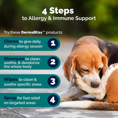 USA imported Vetnique DermaBliss dog supplements for histamine and allergy support
