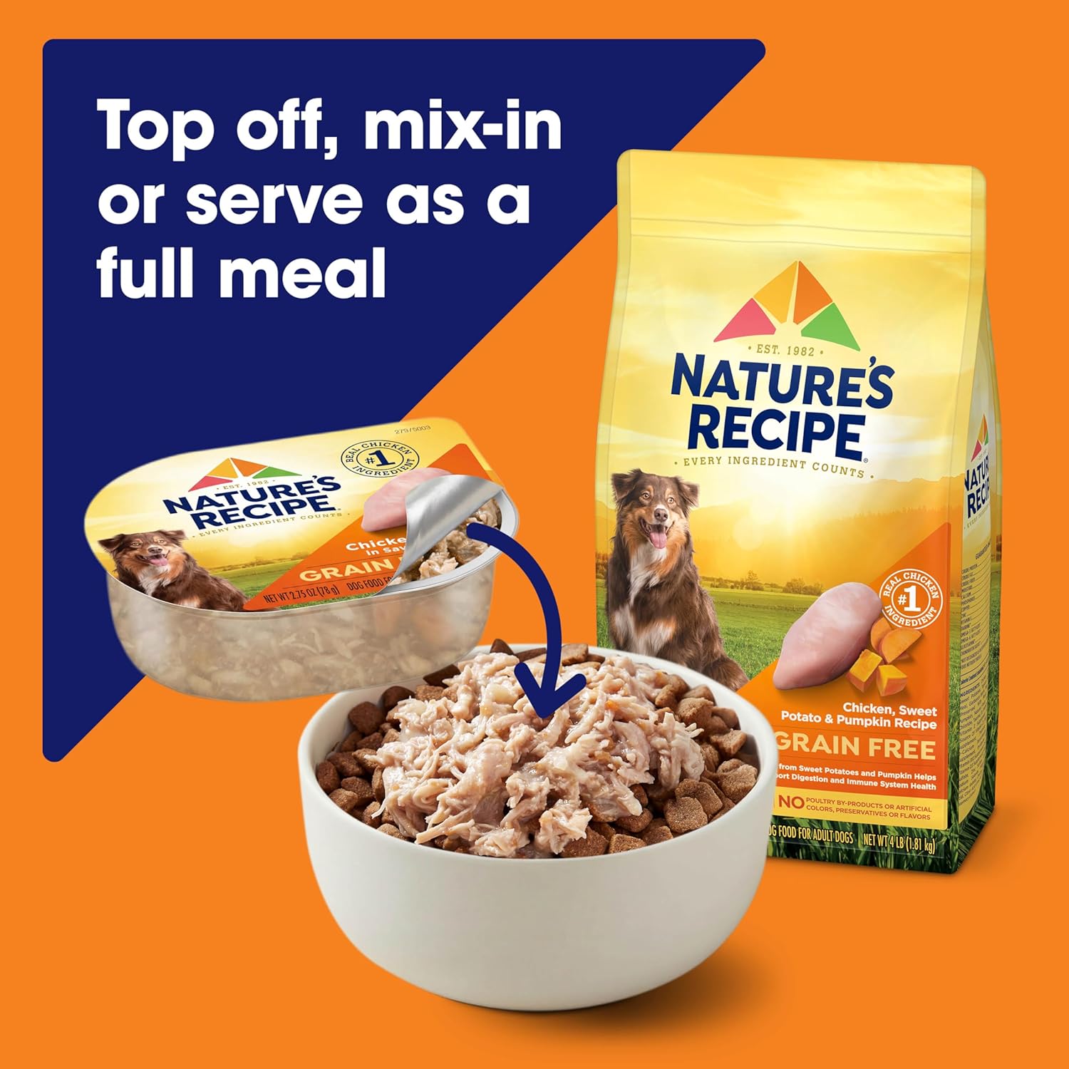 Premium natural wet dog food savory broth variety pack