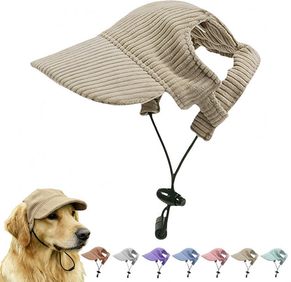 Pet Baseball Cap with Ear Holes - Multi-Color Sun Visor Hat for Dogs & Cats, Summer & Fall Beach Headwear for Puppies & Kittens (Green, XL) - Image 11