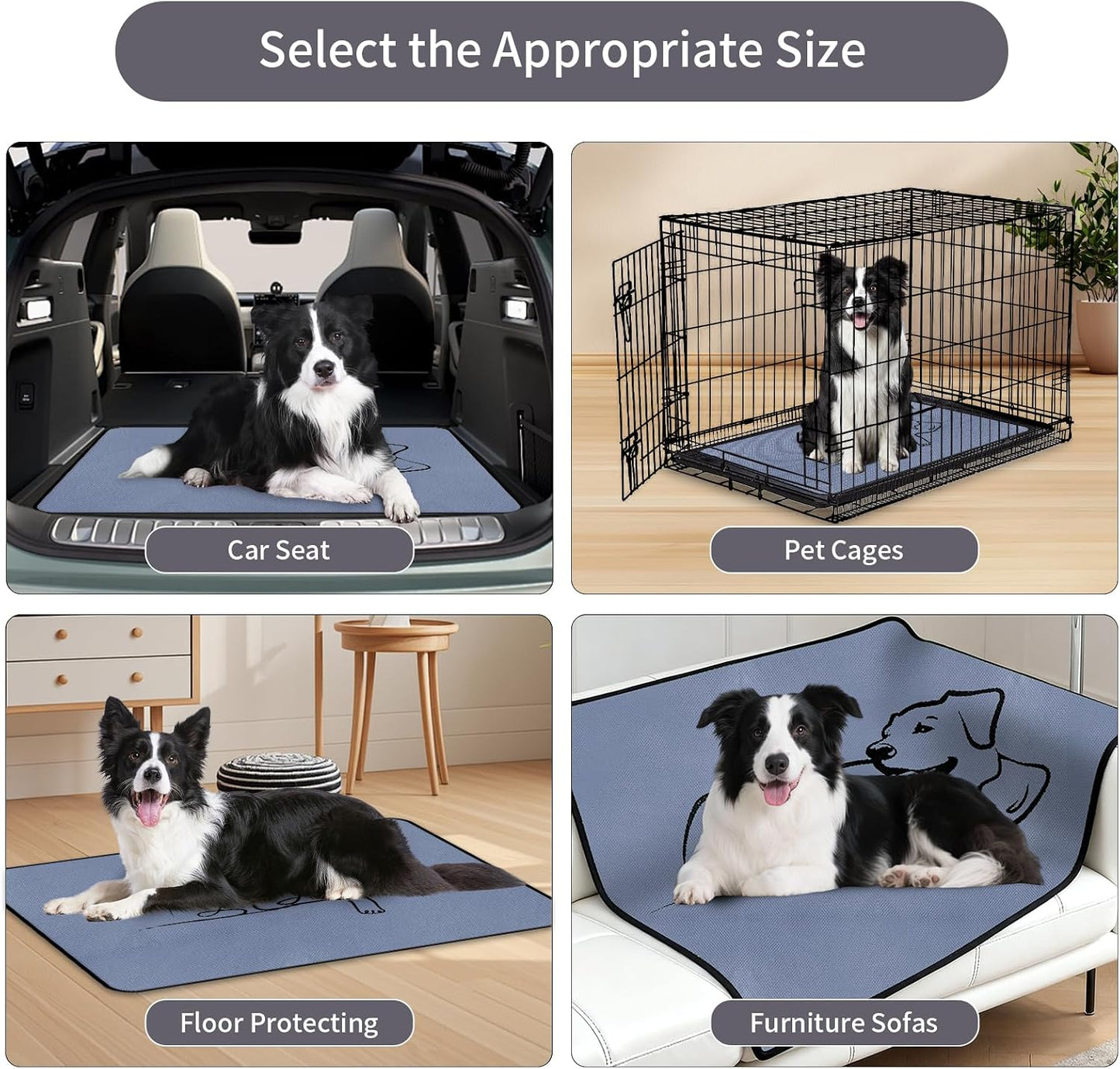 Zlune puppy pads used on a living room sofa for furniture protection