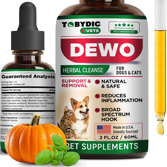 Tobydic intestinal defense liquid supplement front view for pet digestive health
