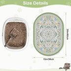 Rinsing the waterproof bean green pet mat with water for cleaning