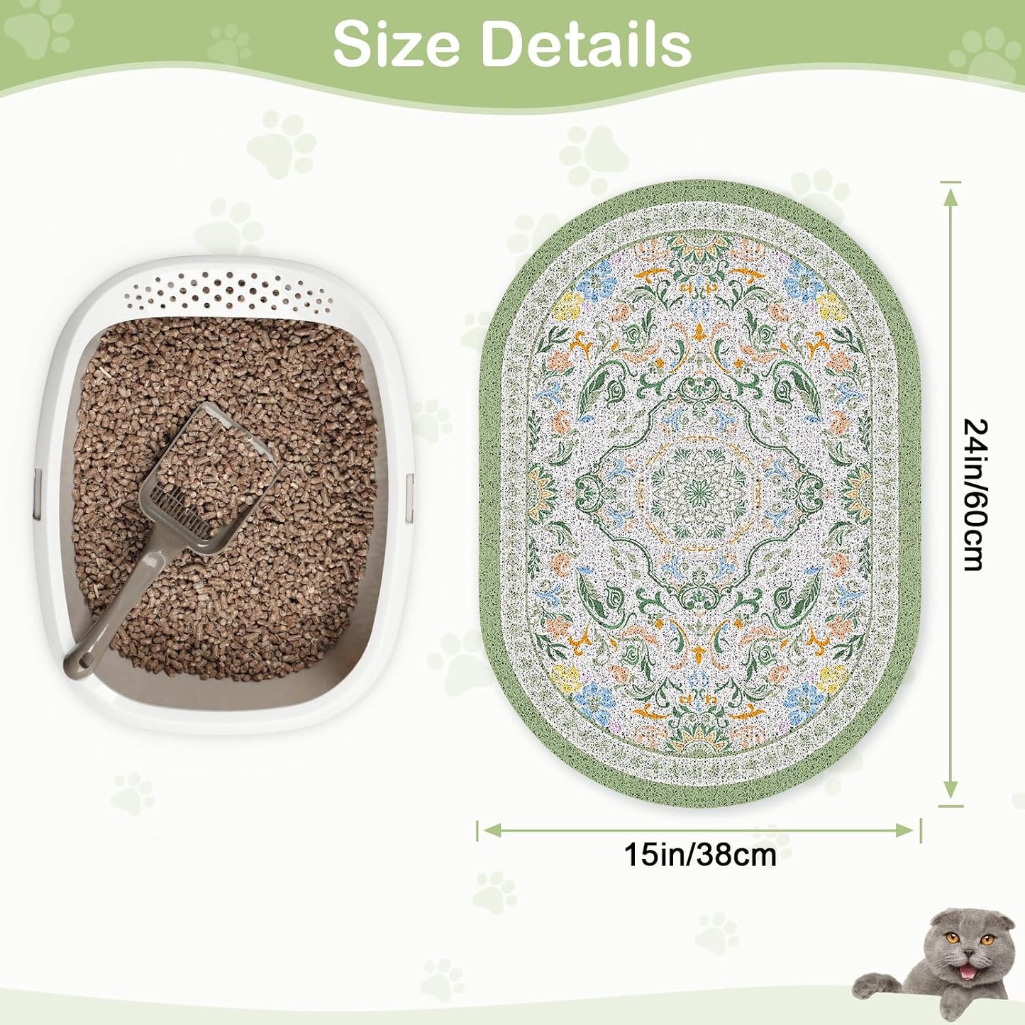 Rinsing the waterproof bean green pet mat with water for cleaning
