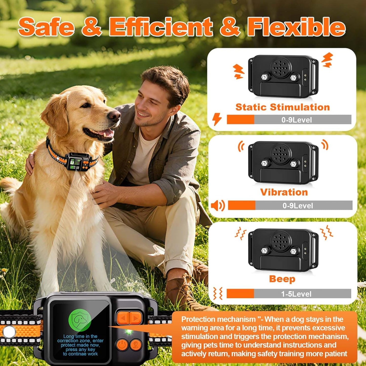 Satellite technology invisible dog fence transmitter box illustrating custom boundary setups.