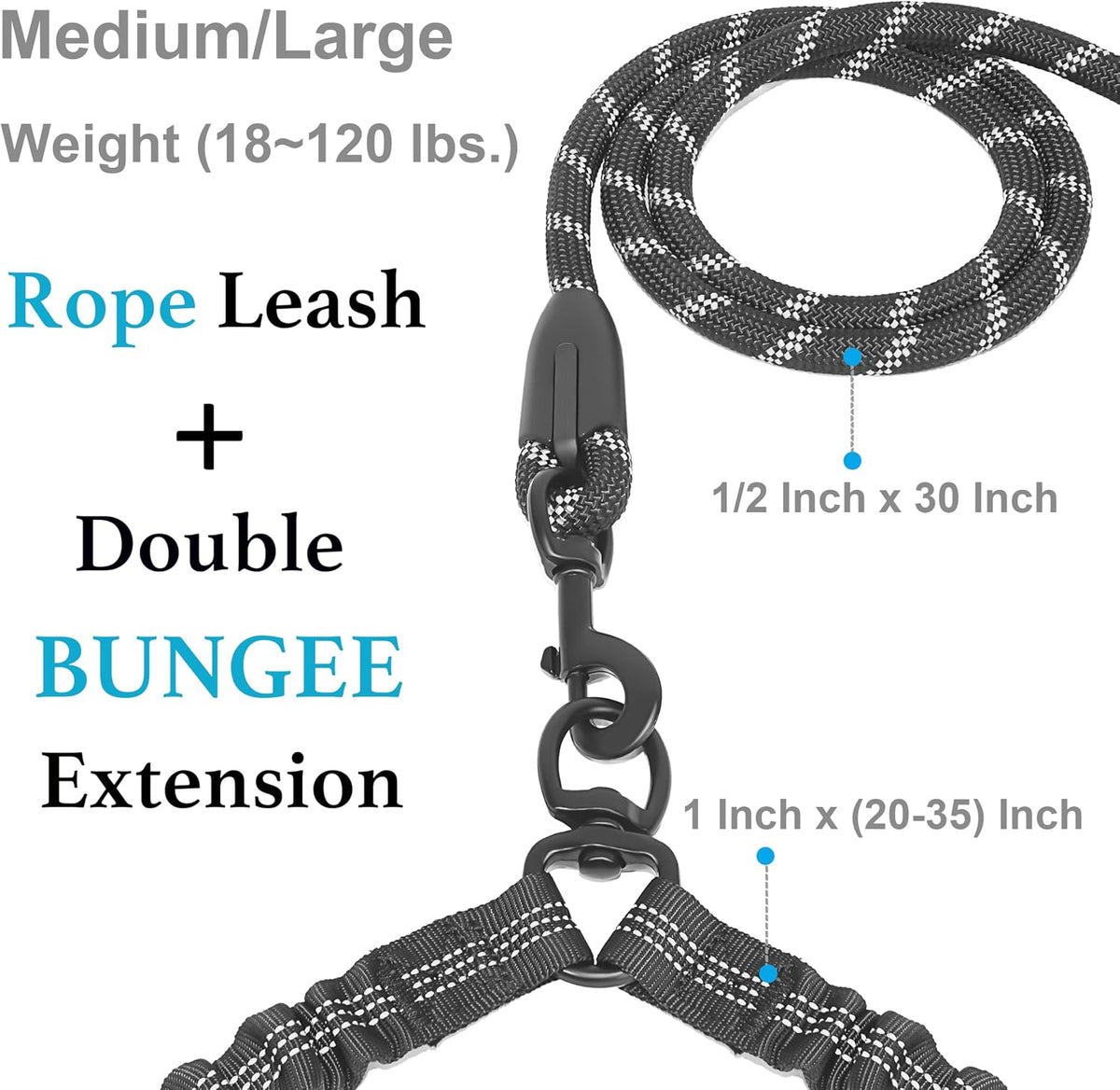 iYoPets tangle free double dog leash close up of heavy duty 360 degree swivel mechanism
