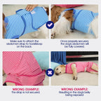 FUAMEY Recovery Suit for Dogs After Surgery,Soft Breathable Dog Bodysuit E-Collar & Cone Alternative Surgical Suit,Male Female Dog Neuter Spay Suits Anti Licking Wounds Onesie Rose Stripes L - Image 9