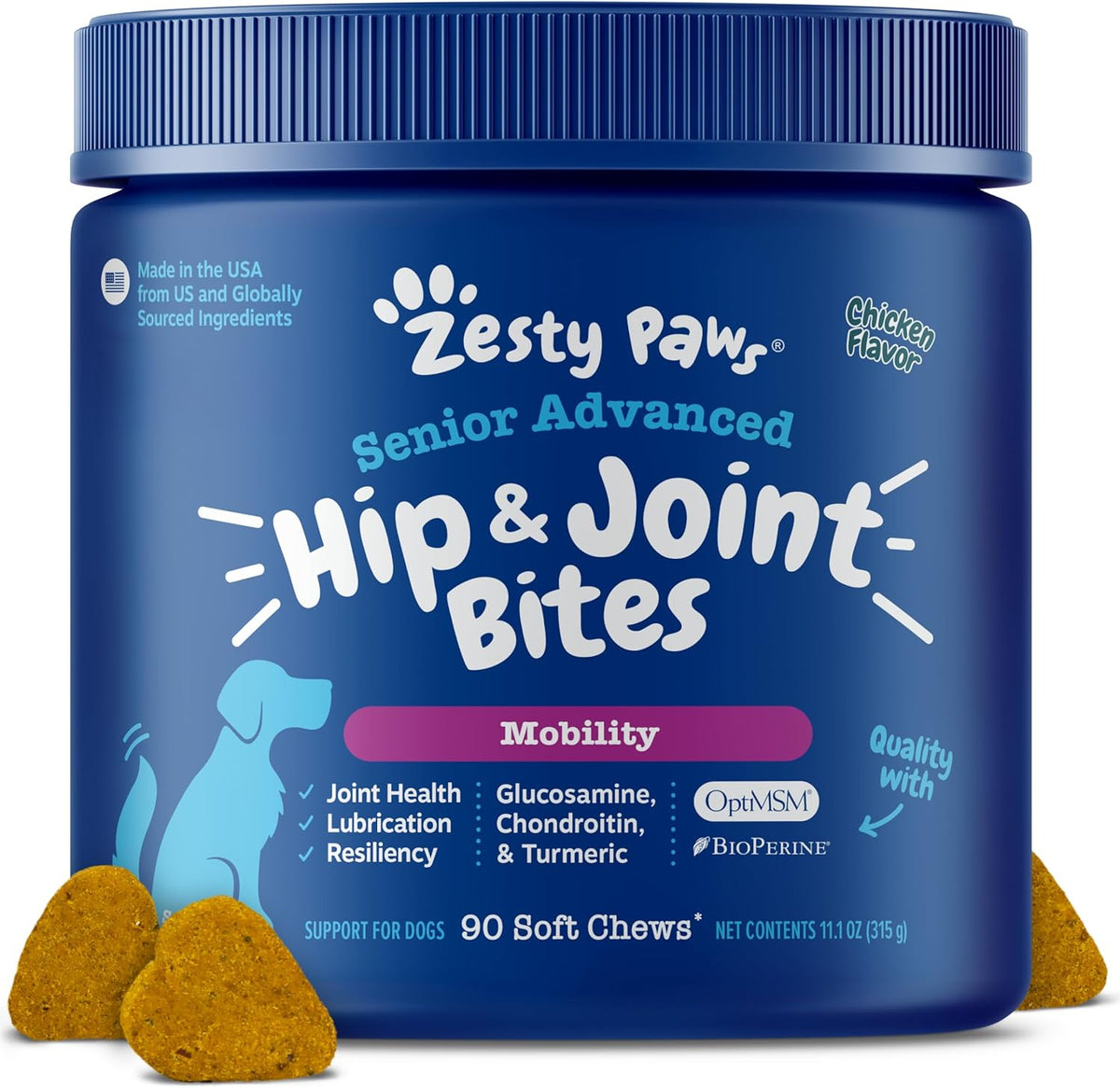 Zesty Paws Hip & Joint Bites for Cats - Glucosamine for Cats - with Chondroitin, Turmeric - Cat Joint Supplement for Hip & Joints - AlaskOmega Fish Oil with Omega-3 Fatty Acids - 60 Count - Image 11