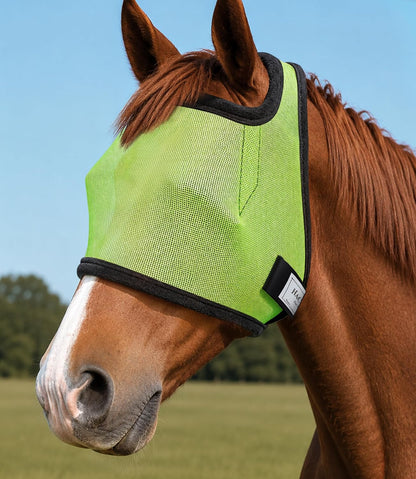 Fly Masks for Horses Without Ears, Non-Heat-Transferring Mesh w/UV Protection, Safe Eye Distance, Forelock-Open Horse Fly Mask, Ideal for Daily Turnout/Trail Riding/Pasture, Champion Blue L - Image 10