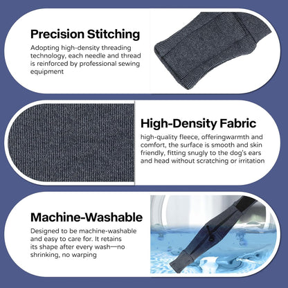 Comfortable dog swaddle headband for thunder and fireworks protection