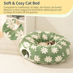 Pesen circular cat tunnel bed folded flat for easy storage.