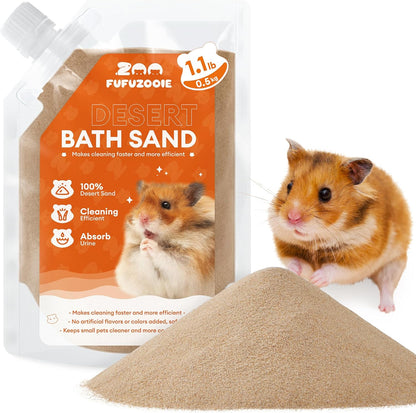 Fufuzooie Hamster Bath Sand 18 Ounce front view