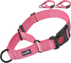 haapaw 2 Packs Martingale Dog Collar with Quick Release Buckle Reflective Dog Training Collars for Small Medium Large Dogs (L Neck 17"-21", Beige, 1+1 Packs) - Image 11