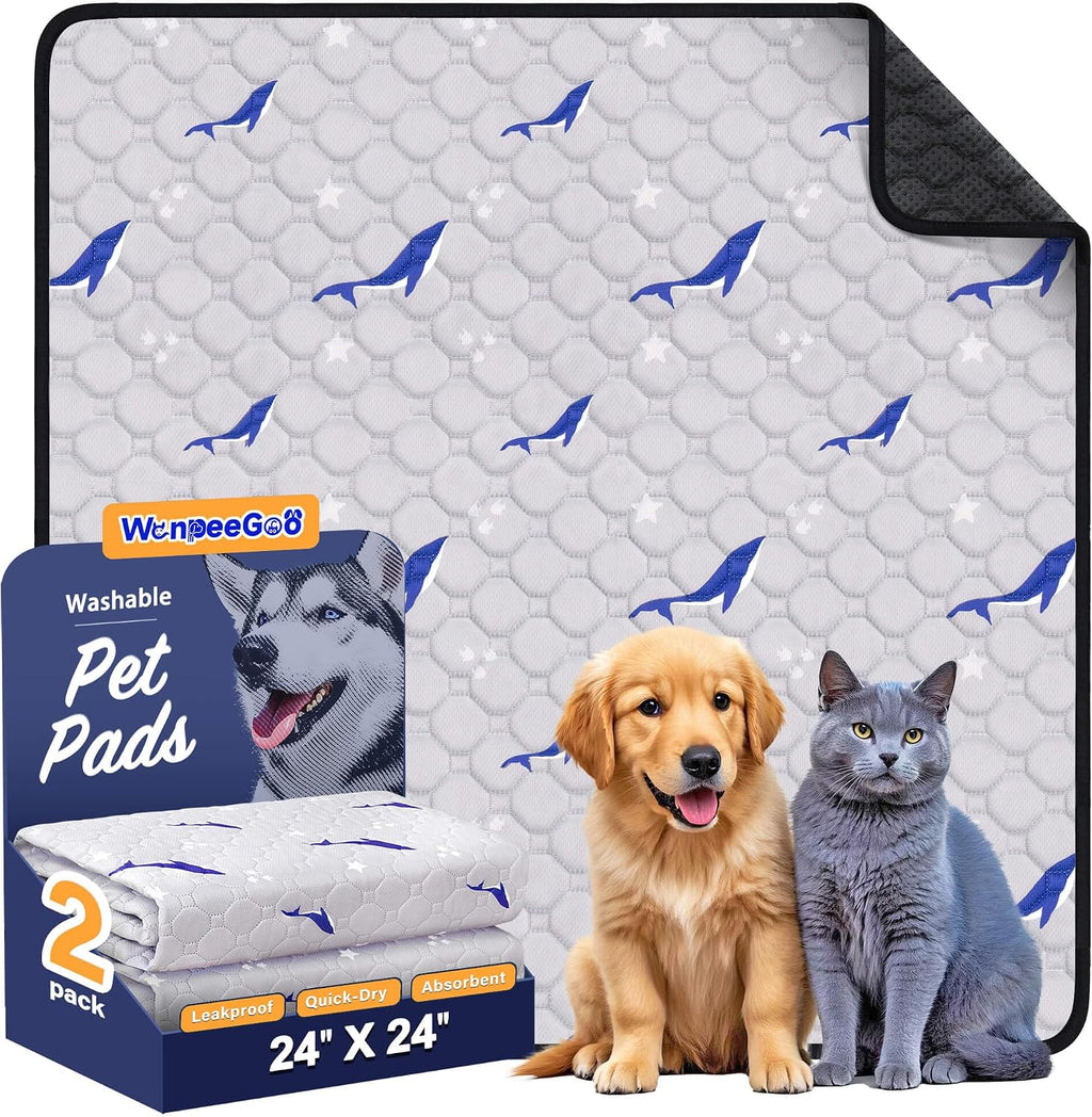 WanpeeGoo Washable Pee Pads for Dogs, 2Pack Reusable Puppy Pads, Super Absorbent & Leakproof Dog Pads, Anti-Slip Dog Pee Pads for Puppy Training & Incontinence, Feather Pattern 36"x41" - Image 10