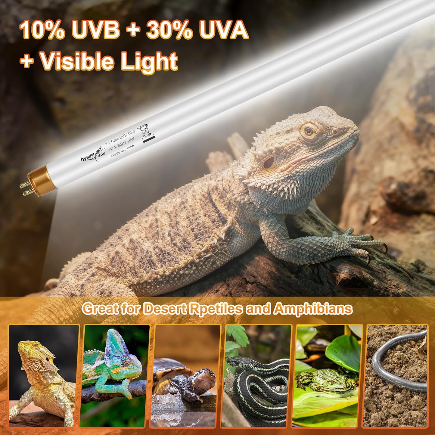 REPTI HOME ten point zero UVB lighting two pack for desert reptiles.