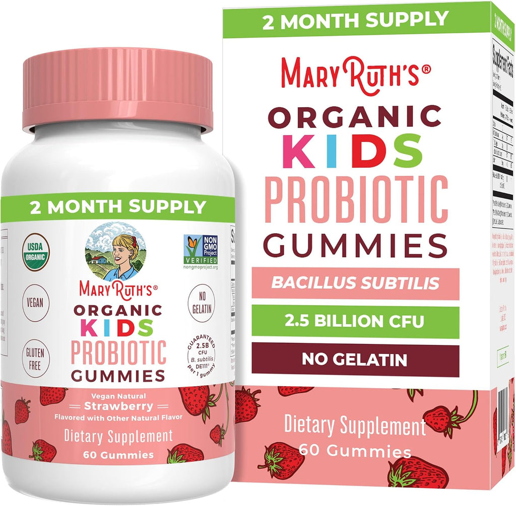 MaryRuth Organics Kids Probiotic Gummies front view bottle