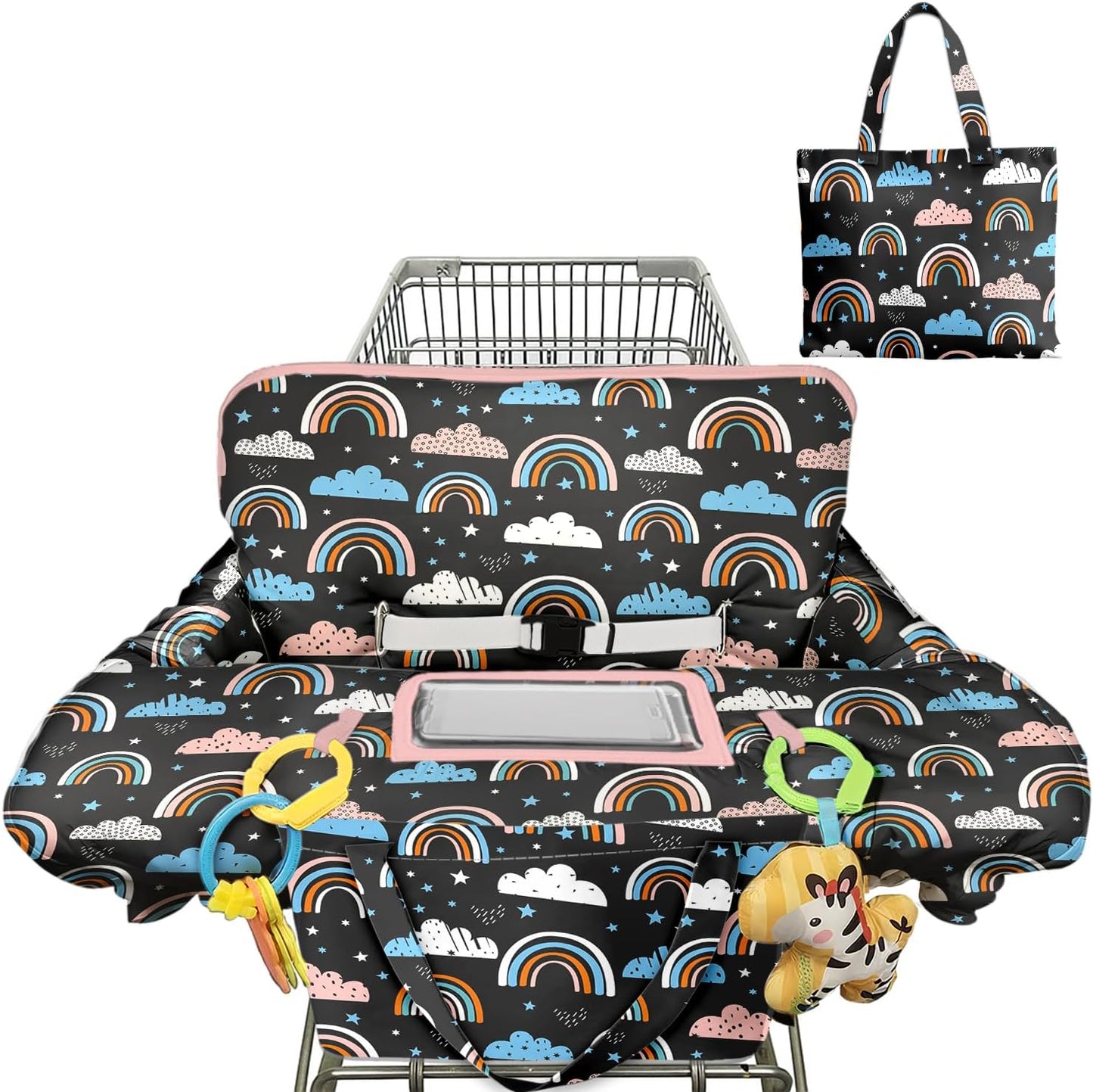 Polovillae 2-in-1 baby shopping cart cover front view
