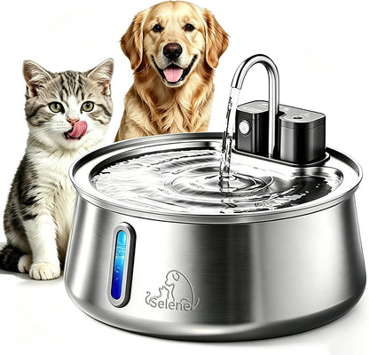 Selene automatic dog water fountain front view