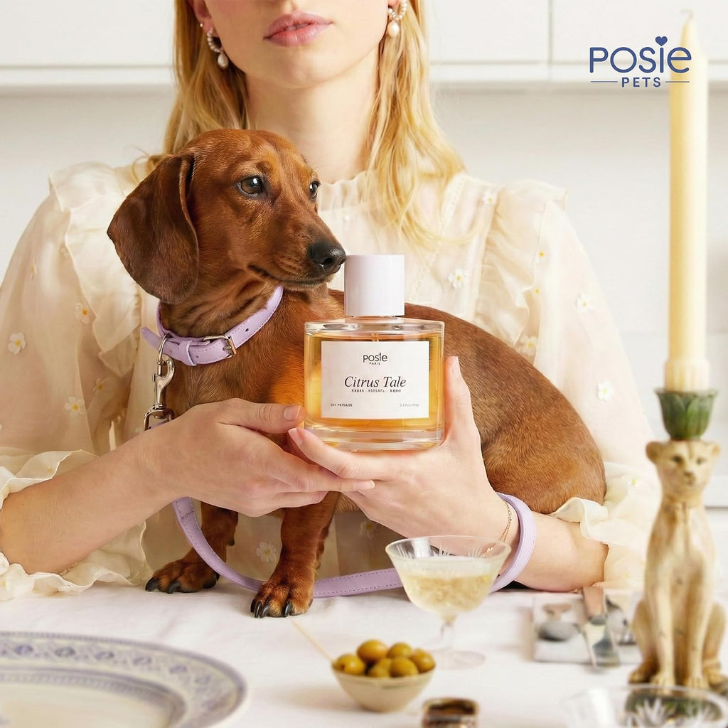 Posie Pets vegan dog perfume bottle with spray nozzle