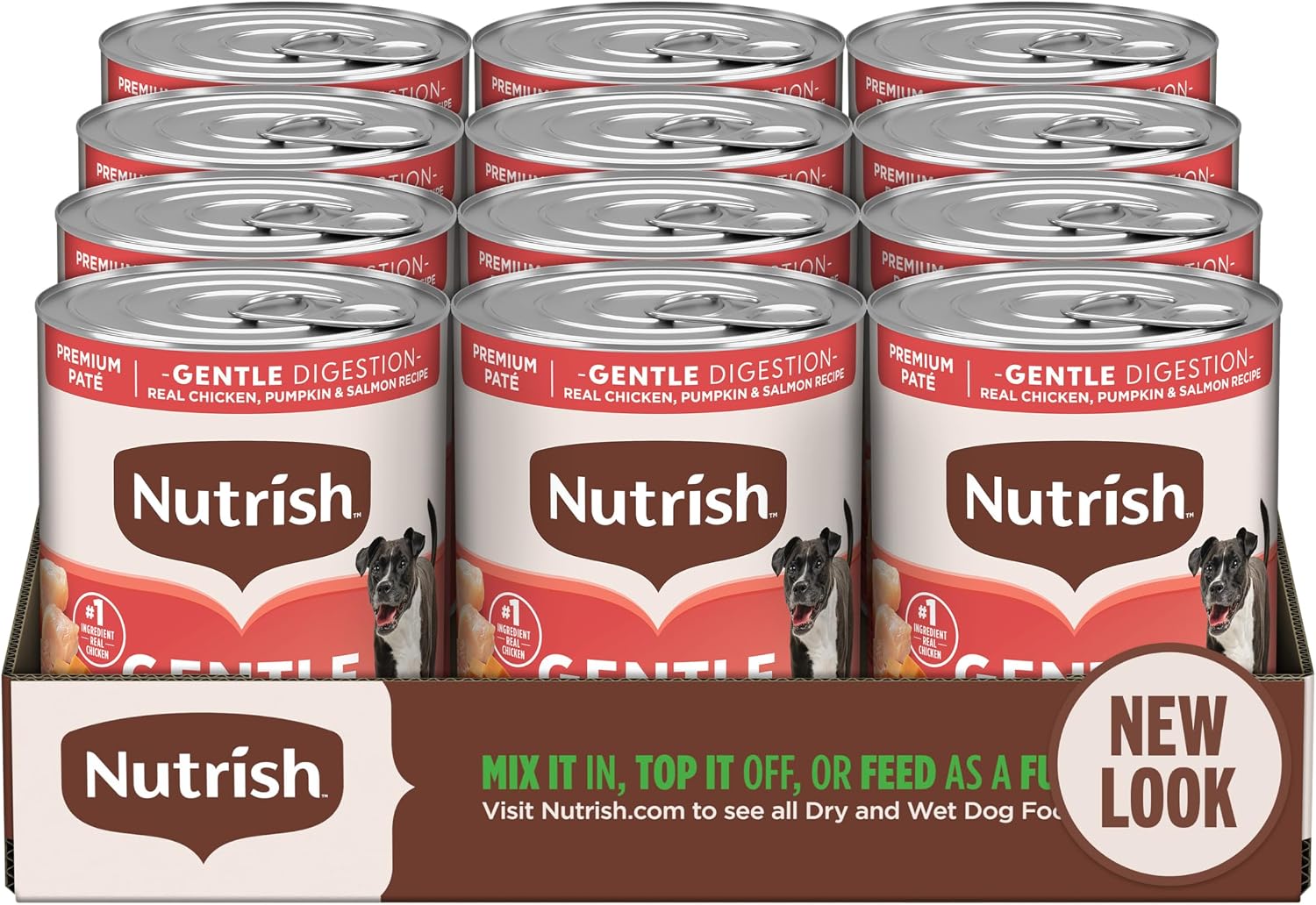 Nutrish Real Beef & Pumpkin Recipe Whole Health Blend Premium Pat Wet Dog Food, 13 oz. Can, 12 Count, Packaging May Vary (Rachael Ray) - Image 15