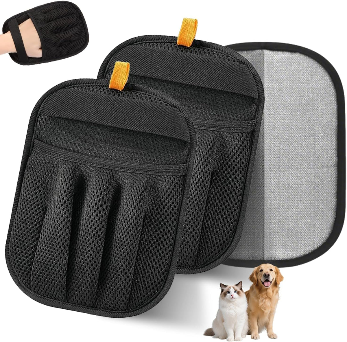 Electrostatic Pet Hair Remover Glove - Reusable Lint Roller Alternative for Furniture, Carpet & Clothes - Washable Dog & Cat Hair Brush with Strong Grip - No Sticky Refills Needed(1PCS) - Image 9