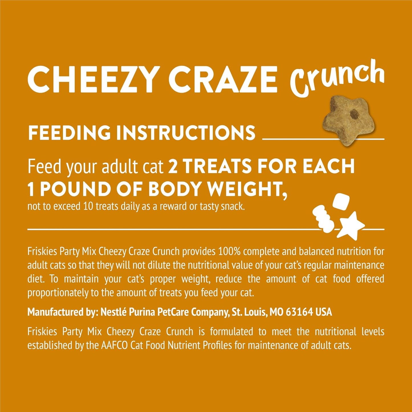 Purina Friskies Cat Treats, Party Mix Cheezy Craze Crunch - 20 oz. Pouch - Image 9