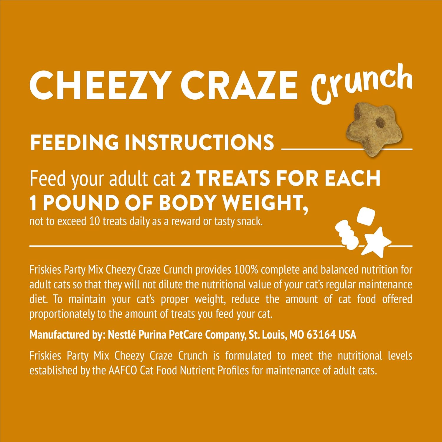 Purina Friskies Cat Treats, Party Mix Cheezy Craze Crunch - 20 oz. Pouch - Image 9
