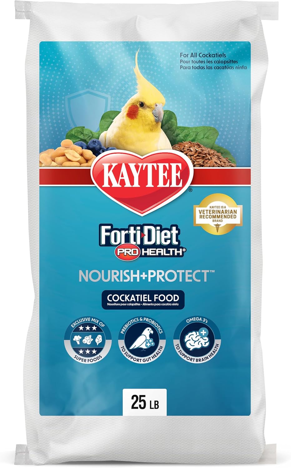 Kaytee Forti-Diet Pro Health Nourish+Protect Cockatiel Food, Comprehensive Nutrition Backed by Science, Digestive Health, Immune Support, 5 pounds - Image 14